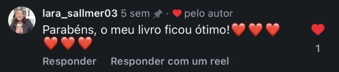 Depoimento de cliente da MeuLivroAI
